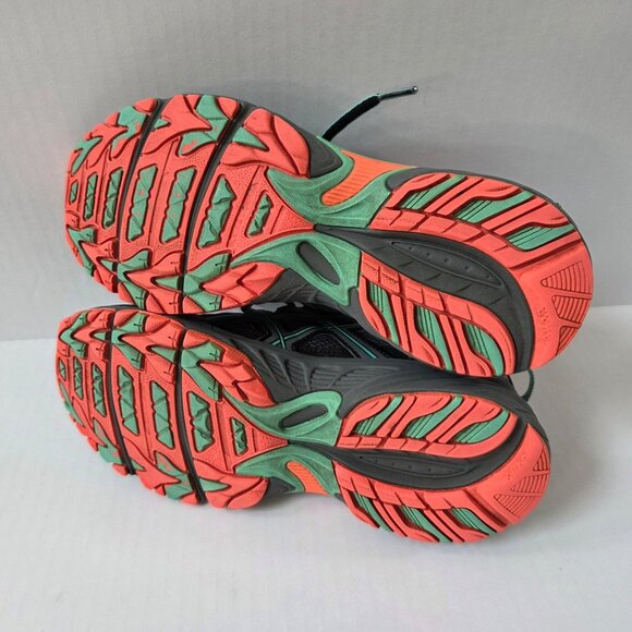 Asics Gel Venture 5 Sneakers Womens 6.5 Black Blue Orange Trail Running Shoes - Picture 8 of 12